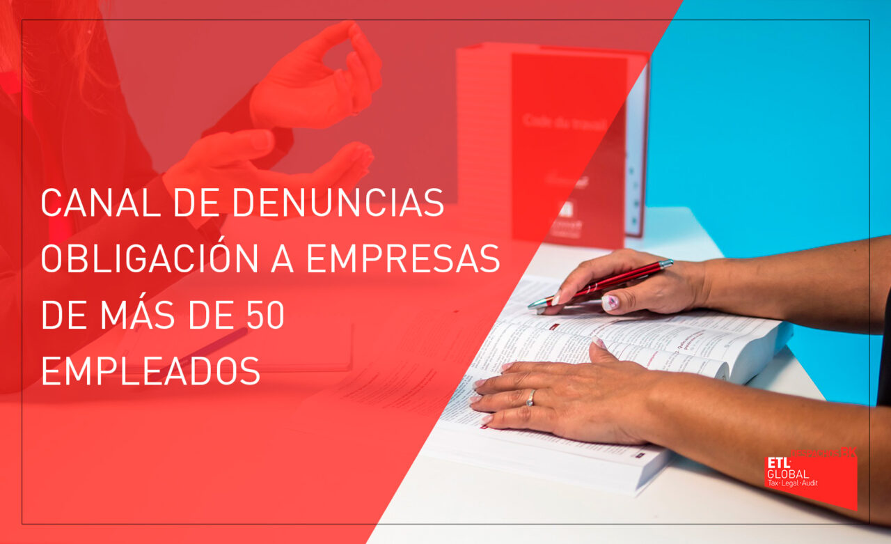 Obligación canal de denuncias empresas más de 50 empleados